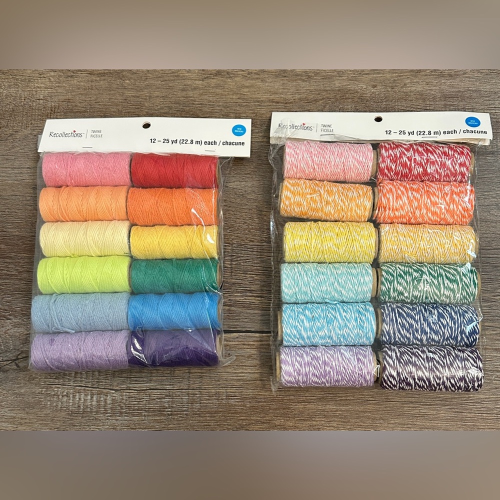 New Recollections Twine 2 packs - 25 yd. each Multicolor